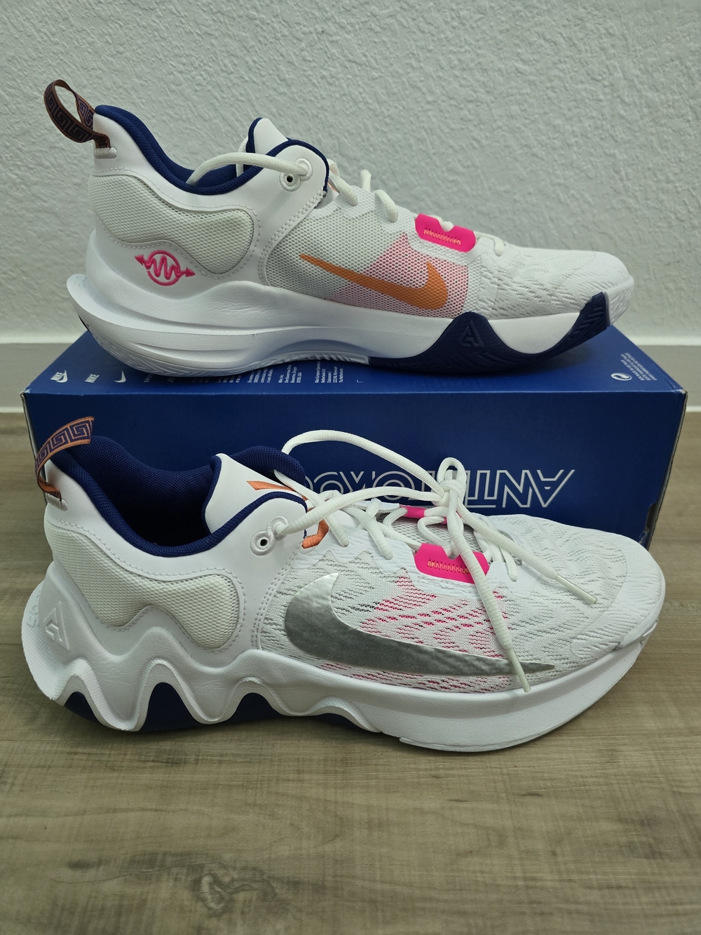 Nike Giannis Immortality White Multicolor Athletic Sneakers